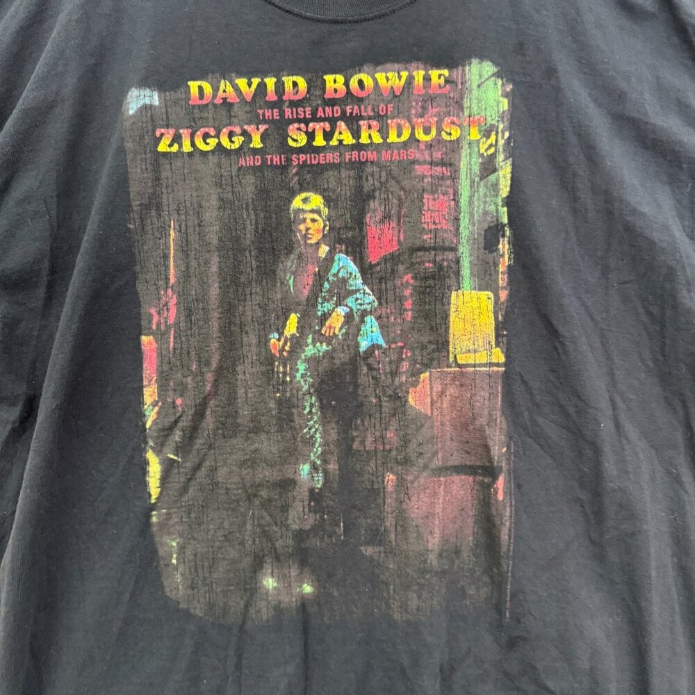 David Bowie T Shirt Mens 2XL Black Ziggy Stardust Rock Band - Picture 2 of 7